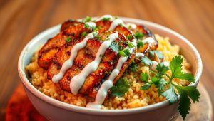 Photo: Halal Chicken Over Rice Recipe - Easy & Delicious!