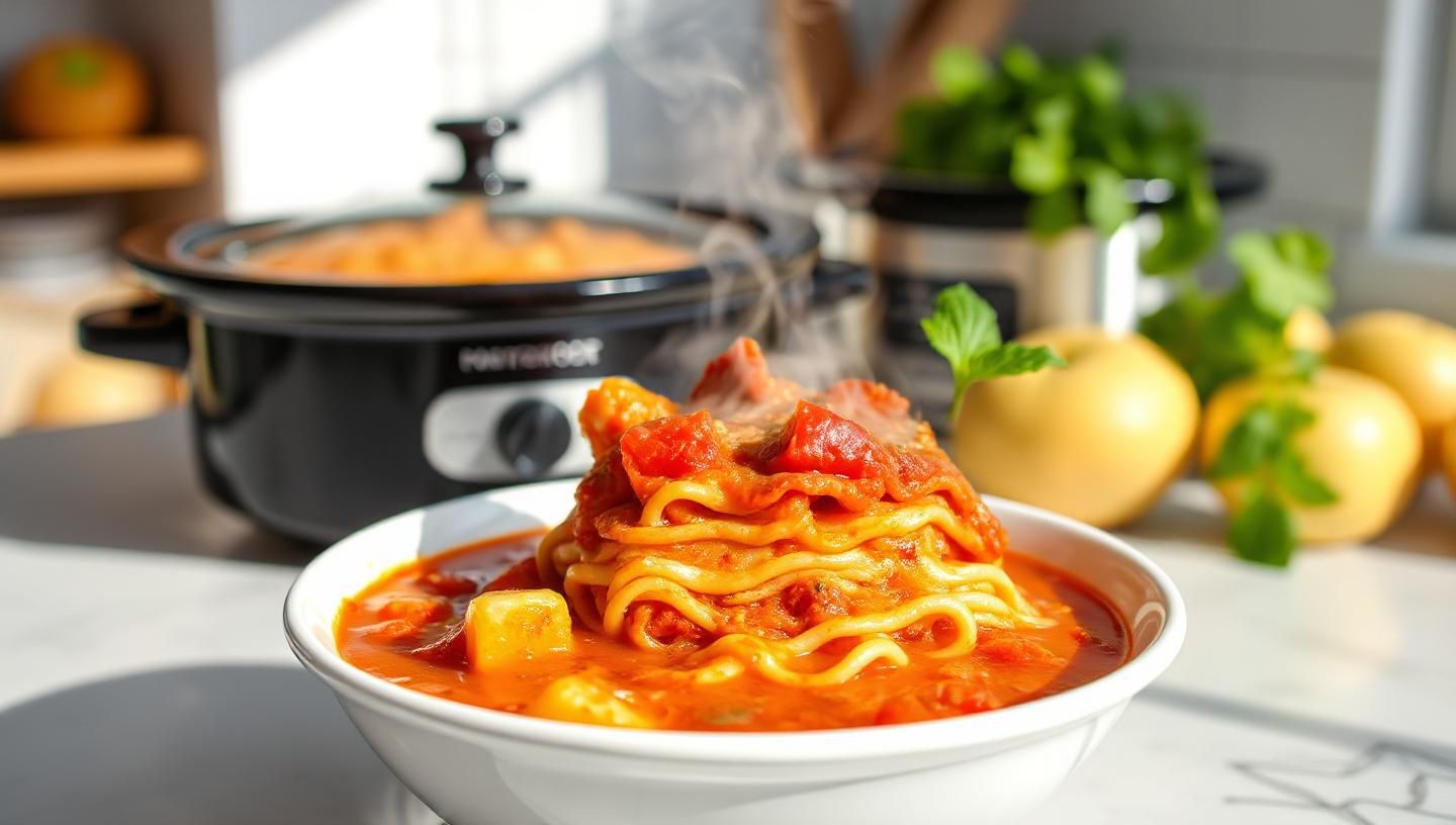 Photo: Lasagna Soup Crockpot Recipe - Easy & Delicious!