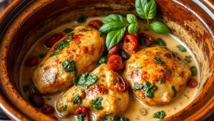 Photo: Tuscan Chicken Recipe: Easy Crock Pot Delight